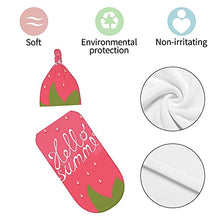 Load image into Gallery viewer, Strawberry Hello Summer Baby Swaddle Cocoon Sack,The Simple Swaddle with Beanie Set ,Soft Stretchy Comfortable Receiving Blanket for Infants &amp; Newborns 0-6 Months
