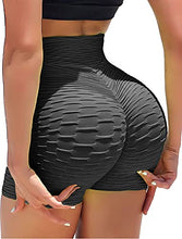 Load image into Gallery viewer, KIWI RATA Women's High Waisted Yoga Shorts Sports Gym Ruched Butt Lifting Workout Running Hot Leggings
