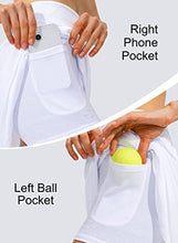 Load image into Gallery viewer, YYV Women's Pleated Tennis Skirts with 4 Pockets Golf Athletic Skorts Skirts for Women High Waist for Gym Running Workout (White X-Large)
