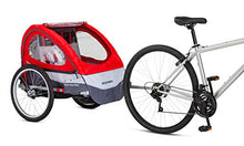 Load image into Gallery viewer, Schwinn Trailblazer Child Bike Trailer, Double Baby Carrier, Canopy, 16--inch Wheels, Red
