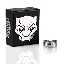 Load image into Gallery viewer, Black Panther Collectors Ring | Licensed Marvel Comics Jewelry | Wakanda Superhero T Challa Accessories | Adjustable Rings | Quality Movie Memorabilia Perfect for Cosplay, Costumes, Halloween
