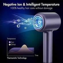 Load image into Gallery viewer, Professional Hair Dryer, Powerful Brushless Motor Blow Dryer for Fast Drying, Ionic Hair Dryer with 3 Heating/3 Speed Settings, Hot and Cold Automatic Cycle, Portable for Home &amp; Travel
