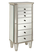 Load image into Gallery viewer, Powell Jewelry Armoire Wood, Silver Mirrored
