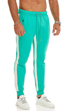 Load image into Gallery viewer, OuBER Men's Gym Jogger Pants Slim Fit Workout Running Sweatpants with Zipper Pockets (Small, Mint Green)
