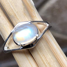 Load image into Gallery viewer, Natural Rainbow Moonstone 925 Sterling Silver Engagement Ring Size 6, 8, 9
