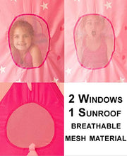 Load image into Gallery viewer, 5-Piece Princess Castle Girls Pop Up Play Tent &amp; Dress Up Costume Bundle - Playhouse Gift for Girls &amp; Toddler for Indoor &amp; Outdoor Use with Pink Fairy Tale Carrying Bag &amp; Glow in The Dark Stars
