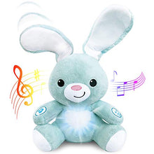 Load image into Gallery viewer, Singing Easter Bunny Stuffed Animal - Interactive Soft Stuffed Peekaboo Bunny Plush, 16 inches Tall Singing Peek a Boo Animal Toy. for Ages 6 Months to 5 Year Old
