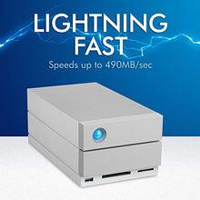 Load image into Gallery viewer, LaCie 2big Dock RAID 8TB External RAID Hard Drive HDD with SD Card CF Card Slots, for Mac and PC Desktop Data Redundancy Thunderbolt 3 USB-C USB 3.0, 1 Month Adobe CC, Data Recovery (STGB8000400)
