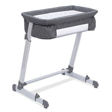 Load image into Gallery viewer, Simmons Kids By The Bed City Sleeper Bassinet - Adjustable Height Portable Crib with Wheels &amp; Airflow Mesh, Grey Tweed
