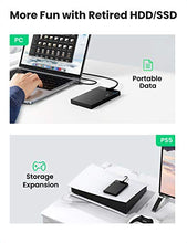 Load image into Gallery viewer, UGREEN 2.5" Hard Drive Enclosure USB C 3.1 Gen 2 to SATA III 6Gbps for SSD HDD 9.5 7mm External Hard Drive Disk Case with UASP Compatible with WD Seagate Toshiba Samsung Hitachi PS4 Xbox Router
