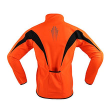 Load image into Gallery viewer, ARSUXEO Winter Warm UP Thermal Softshell Cycling Jacket Windproof Waterproof Bicycle MTB Mountain Bike Clothes 15-K Orange Size XX-Large

