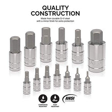 Load image into Gallery viewer, NEIKO 10074A Metric Hex Bit Socket Set | 13-Piece Set | S2 and Cr-V Steel | 1/4-Inch, 3/8-Inch and 1/2-Inch Drive | 2mm to 14mm
