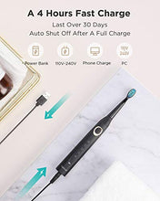 Load image into Gallery viewer, Fairywill Sonic Electric Toothbrush for Adults and Kids, ADA Accepted Whitening Clean, 8 Dupont Brush Heads &amp; Travel Case, Soft Bristles, 5 Modes USB Rechargeable, 2 Mins Smart Timer 40,000 VPM Black
