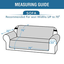 Load image into Gallery viewer, 100% Waterproof Sofa Furniture Cover Suede Couch Covers for Dogs Velvet Sofa Protector Leather Sofa Cover Seat Width 70" Sofa Slipcovers with 2" Strap and Non-Slip Backing (Sofa, Taupe)
