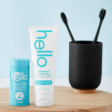 Load image into Gallery viewer, Hello Oral Care Fluoride Free Antiplaque and Whitening Toothpaste Vegan SLS Free with Tea Tree Oil Coconut Oil, Natural Peppermint, 4.7 Ounce
