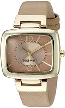 Load image into Gallery viewer, Nine West Women's NW/1856NTNT Gold-Tone and Tan Textured Strap Watch

