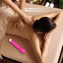 Load image into Gallery viewer, SIKXTOA Powerful Wand Massager with 20 Vibration Modes 8 Speeds, Wireless Handheld Waterproof Quiet Rechargeable Portable Personal Full Body Massager Relieve Muscle Stress Relaxing Body - Rose
