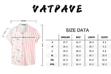 Load image into Gallery viewer, VATPAVE Mens Hawaiian Flamingo Shirts Casual Short Sleeve Button Down Shirt Summer Shirts Small Green Zebra Beach
