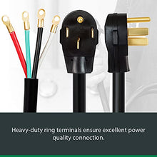 Load image into Gallery viewer, Range Cord 4-Wire - 50 Amp - 4 Feet - Compatible with All Major Brands, Black
