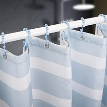 Load image into Gallery viewer, Titanker Shower Curtain Hooks Rings, Durable Metal Double Glide Shower Hooks for Bathroom Shower Rods Curtains, Set of 12 Hooks - Blue
