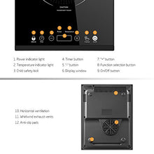 Load image into Gallery viewer, Portable Induction Cooktop, iSiLER 1800W Sensor Touch Electric Induction Cooker Cooktop with Kids Safety Lock, 18 Power 17 Temperature Setting Countertop Burner with Timer
