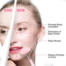 Load image into Gallery viewer, Deciniee Jade Roller and Gua Sha Tools Set - Anti Aging Rose Quartz Roller Massager - 100% Real Natural Jade Roller for Face, Eye, Neck - Beauty Jade Facial Roller for Slimming &amp; Firming
