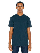 Load image into Gallery viewer, American Apparel Men 50/50 Crewneck T-Shirt Size XL Black Aqua
