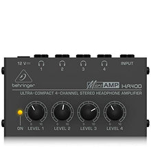 Load image into Gallery viewer, Behringer Microamp HA400 Ultra-Compact 4-Channel Stereo Headphone Amplifier,Silver
