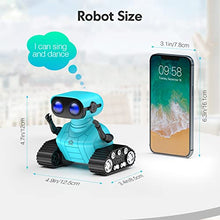 Load image into Gallery viewer, ALLCELE Robot Toys, Rechargeable RC Robots for Kids Boys, Remote Control Toy with Music and LED Eyes, Gift for Children Age 3 Years and Up - Blue
