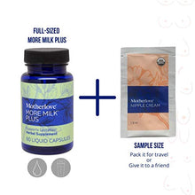 Load image into Gallery viewer, Motherlove More Milk Plus (60 ct. + Bonus Nipple Cream Sample) Herbal Galactagogue Breastfeeding Supplement to Support Nursing &amp; Pumping Moms’ Milk Supply
