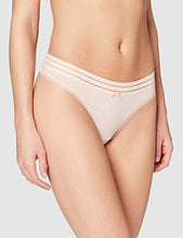 Load image into Gallery viewer, Iris &amp; Lilly Women's Cotton Thong Underwear, Pack of 5, Black/Dusty Pink/White, Medium
