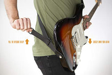 Load image into Gallery viewer, Levy's Leathers Right Height Guitar Strap with RipChord Quick Adjustment Technology; 2.5" Wide Suede - Black (MRHSP-BLK)
