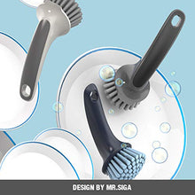 Load image into Gallery viewer, MR.SIGA Pot and Pan Cleaning Brush, Dish Brush for Kitchen, Pack of 2
