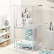 Load image into Gallery viewer, STORi Audrey Stackable Cosmetic Organizer Drawers 6-3/4" Tall | set of 2 Clear

