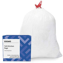 Load image into Gallery viewer, Amazon Brand - Solimo Tall Kitchen Drawstring Trash Bags, 13 Gallon, 120 Count
