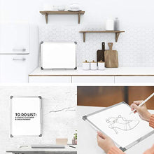 Load image into Gallery viewer, Small Dry Erase White Board - 12 x 16 Inch Magnetic Hanging White Board with Detachable Marker Tray,Memo Board for Wall Kids, Students &amp; Teachers
