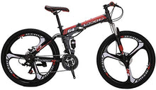 Load image into Gallery viewer, LOOCHO 21 Speed Foldable Mountain Bike 26 Inches 3-Spoke Wheel Dual Suspension Dual Disc Brake MTB Tire Bicycle
