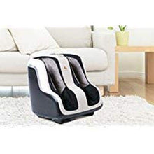 Load image into Gallery viewer, Human Touch Reflex SOL Foot and Calf Relaxation Shiatsu Massager with Heat and Vibration- Patented Technology - Extended Height, Adjustable Tilt Base with Under Foot Massage Rollers, Black and White
