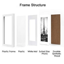 Load image into Gallery viewer, upsimples 11x14 Picture Frame Set of 5,Display Pictures 8x10 with Mat or 11x14 Without Mat,Wall Gallery Photo Frames,White
