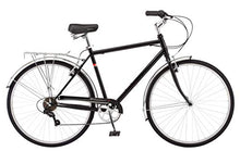 Load image into Gallery viewer, Schwinn Wayfarer Adult Bike Hybrid Retro-Styled Cruiser, 18-Inch/Medium Steel Step-Over Frame, 7-Speed Drivetrain, Rear Rack, 700C Wheels, Blue
