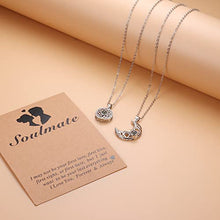 Load image into Gallery viewer, Thunaraz Matching Necklace Bracelets for Couples Sun and Moon Magnetic Projection Necklace Couples Bracelets Relationship Best Friend Bracelets Couples Jewelry
