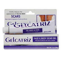 Load image into Gallery viewer, Gelcatriz Scar Treatment Gel | Scar Removal Gel for Diminishing the Visible Appearance of Acne Scars, Surgery Scars, Stretch Marks, Cuts &amp; Scrapes, and more; 1 Ounce Tube
