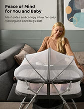 Load image into Gallery viewer, besrey Bassinet for Baby, 3 in 1 Portable Baby Bassinets, Rocking Cradle Bed, Easy Folding Bedside Sleeper Crib, Quick-Fold for Newborn Infant, up to 33 lb Compact Storage, Mattress and Net Included
