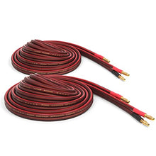 Load image into Gallery viewer, Micca 14 Gauge Pure Copper Speaker Wire, 6 Feet 2 Pack, Gold Plated Banana Plugs, Soldered Construction, Slim Design, 245 Strands, for Stereo or Home Theater, 2 Meters Pair
