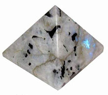 Load image into Gallery viewer, Energized Gemstones Pyramids Approx 1.75-2" Inches - Healing Gemstone Crystals - Lapis Crystal Quartz Green Jade Fluroite Iolite Pyrite Aventurine Amethyst Tourmaline Citrine (Moonstone)
