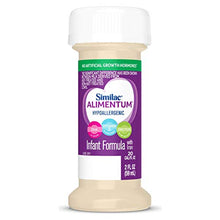 Load image into Gallery viewer, Similac Alimentum, 48 Count, Hypoallergenic Infant Formula, for Food Allergies and Colic, Starts Reducing Excessive Crying Within 24 Hours, Corn-Free &amp; Lactose-Free, Ready-to-Feed, 2-fl-oz Bottle
