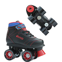 Load image into Gallery viewer, Chicago Boys Sidewalk Roller Skate - Black Youth Quad Skates - Size J12
