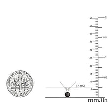 Load image into Gallery viewer, Dazzlingrock Collection 1.00 Carat (ctw) 10K Round Cut Black Diamond Ladies Solitaire Pendant 1 CT, White Gold
