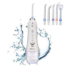 Load image into Gallery viewer, H2ofloss Water Flosser Portable Dental Oral Irrigator with 5 Modes, 6 Replaceable Jet Tips, Rechargeable Waterproof Teeth Cleaner for Home and Travel -300ml Detachable Reservoir (HF-6)
