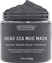 Load image into Gallery viewer, New York Biology Dead Sea Mud Mask for Face and Body - Spa Quality Pore Reducer for Acne, Blackheads and Oily Skin, Natural Skincare for Women, Men - Tightens Skin for A Healthier Complexion - 8.8 oz
